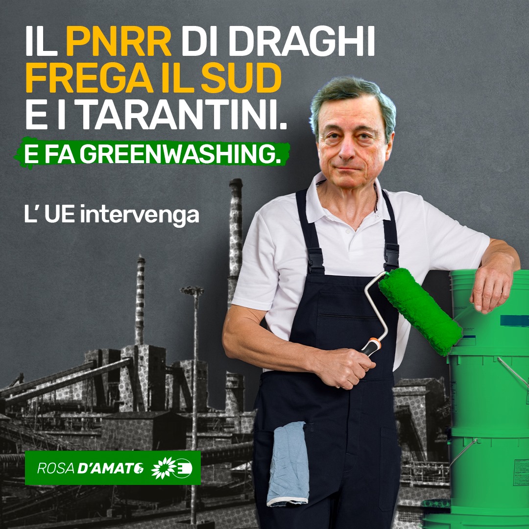 PNRR Draghi greenwashing taranto Roda D'Amato
